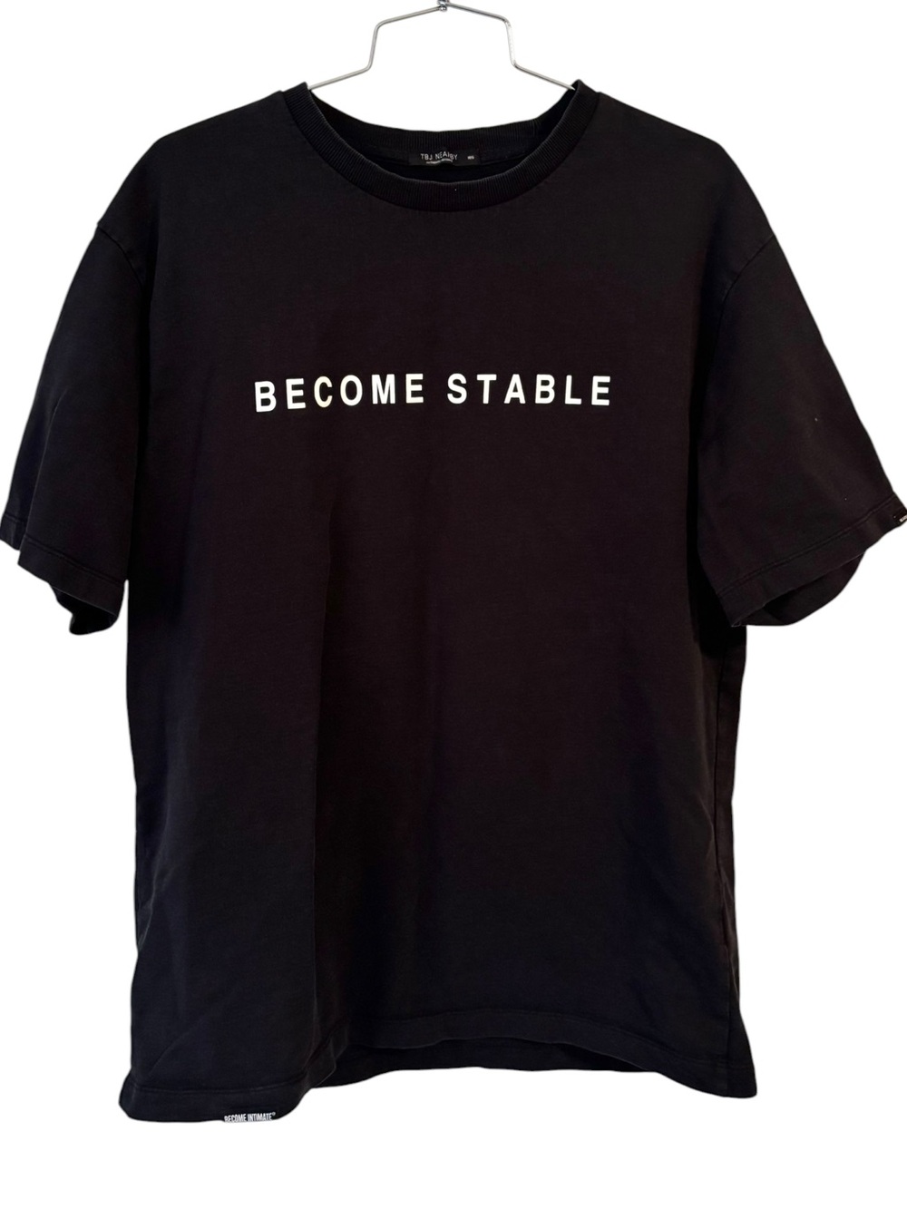 TBJ Nearby Streetwear Become Stable Thick Black Graphic Tee Size 105 / Large